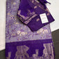 Kalamkari Cotton Silk Purple Saree - 