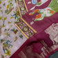 Kalamkari Cotton Silk Peach Maroon Saree - 