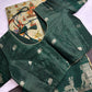 Kalamkari Cotton Silk Green Saree - 