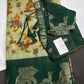 Kalamkari Cotton Silk Green Saree - 