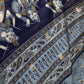 Kalamkari Cotton Silk Blue Saree - 