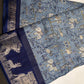 Kalamkari Cotton Silk Blue Saree - 