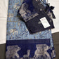 Kalamkari Cotton Silk Blue Saree - 