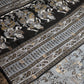 Kalamkari Cotton Silk Grey Black Saree - 