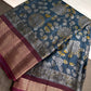 Blue Kalamkari Printed Light Weight Semi Tussar Saree - 