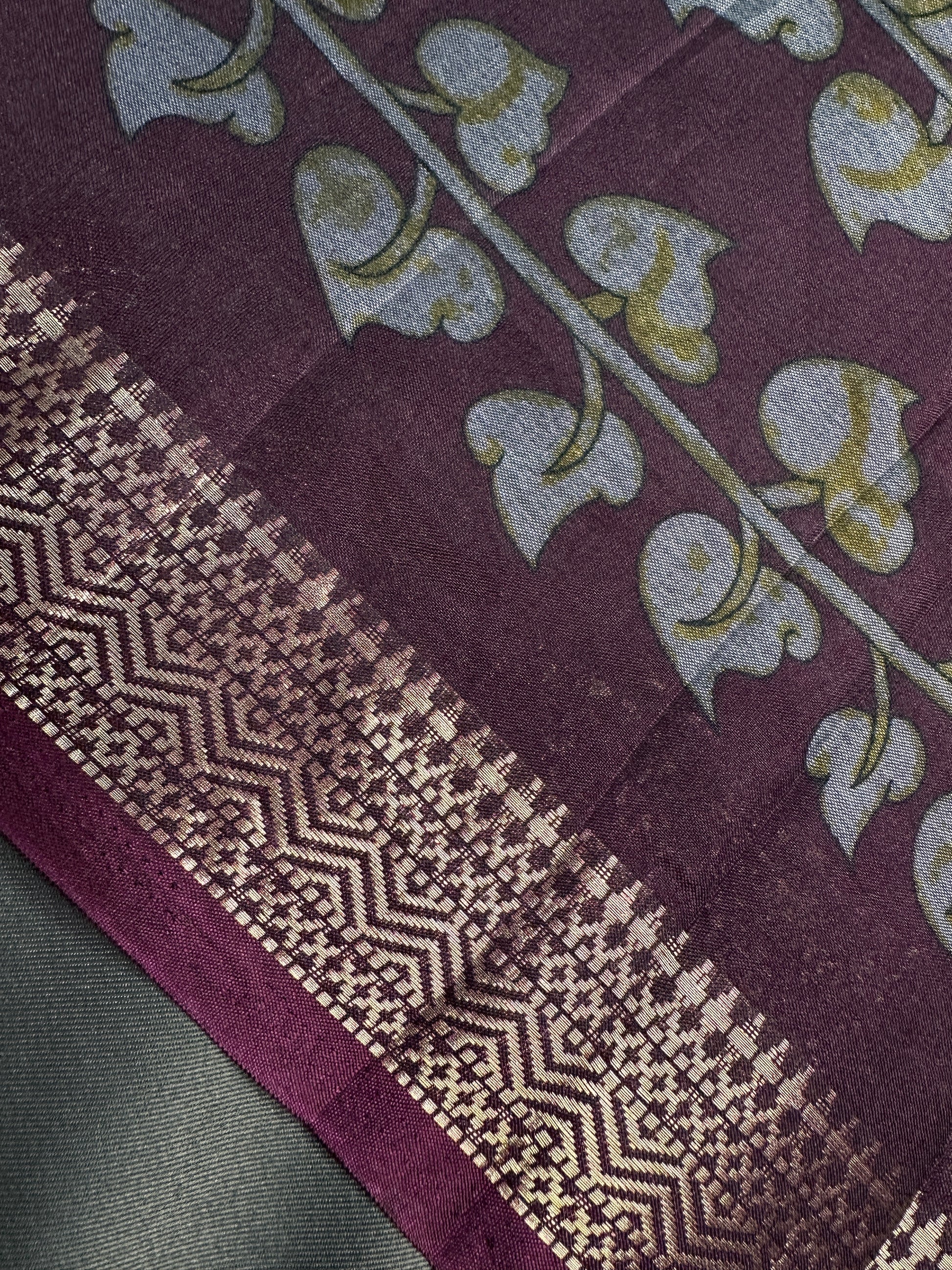 Blue Kalamkari Printed Light Weight Semi Tussar Saree - 