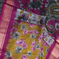 Green Maggenta Kalamkari Printed Light Weight Semi Tussar Saree - 