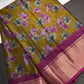 Green Maggenta Kalamkari Printed Light Weight Semi Tussar Saree - 