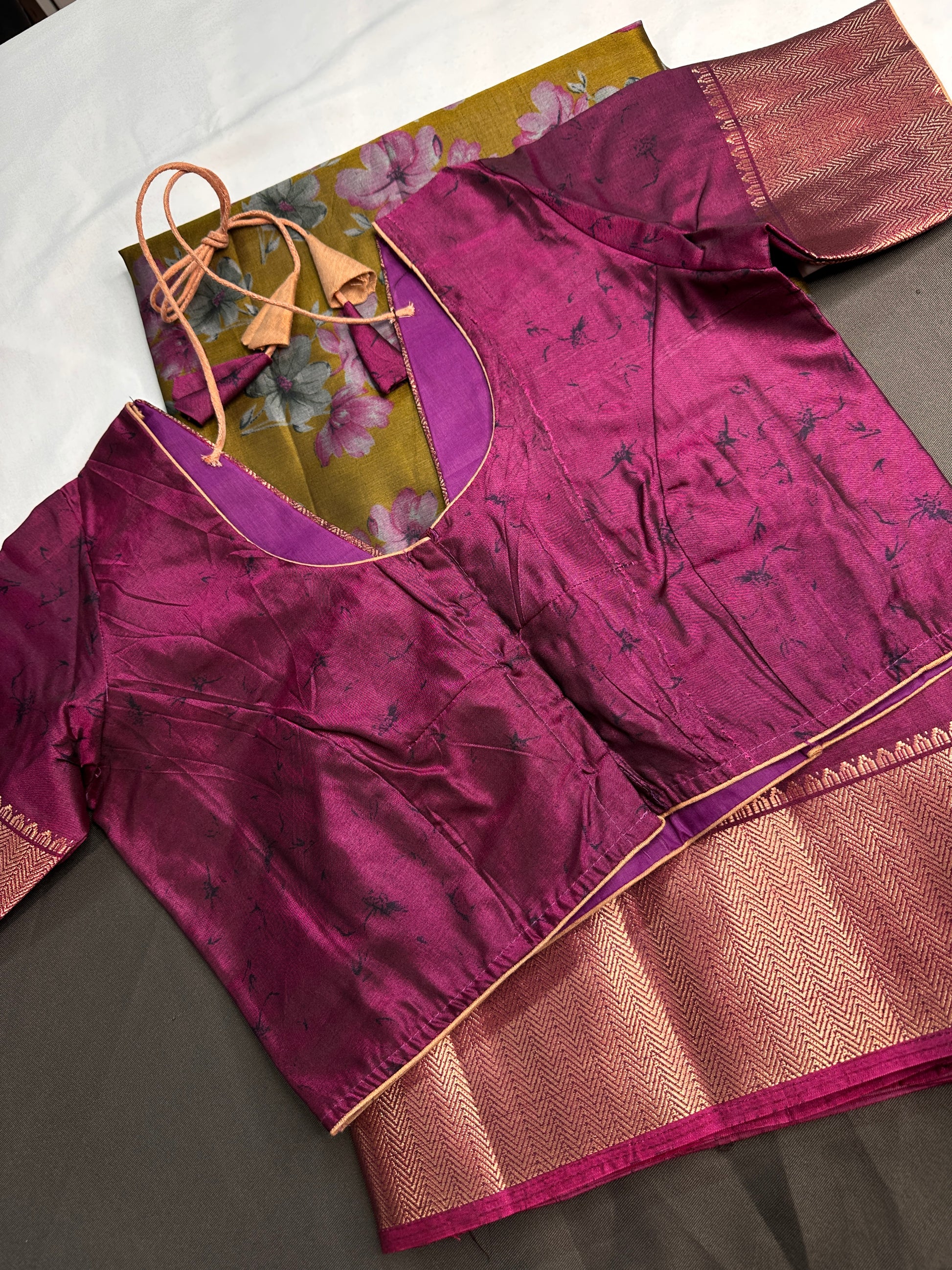 Green Maggenta Kalamkari Printed Light Weight Semi Tussar Saree - 