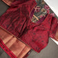 Grey Maggenta Kalamkari Printed Light Weight Semi Tussar Saree - 