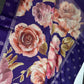 Purple Floral Semi Crepe Saree - 