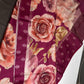 Magenta Floral Semi Crepe Saree - 