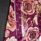 Magenta Floral Semi Crepe Saree - 