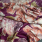 Magenta Floral Semi Crepe Saree - 