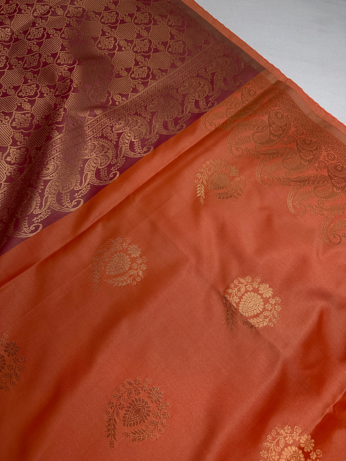 Peach Semi Kanchi Silk  Saree - 