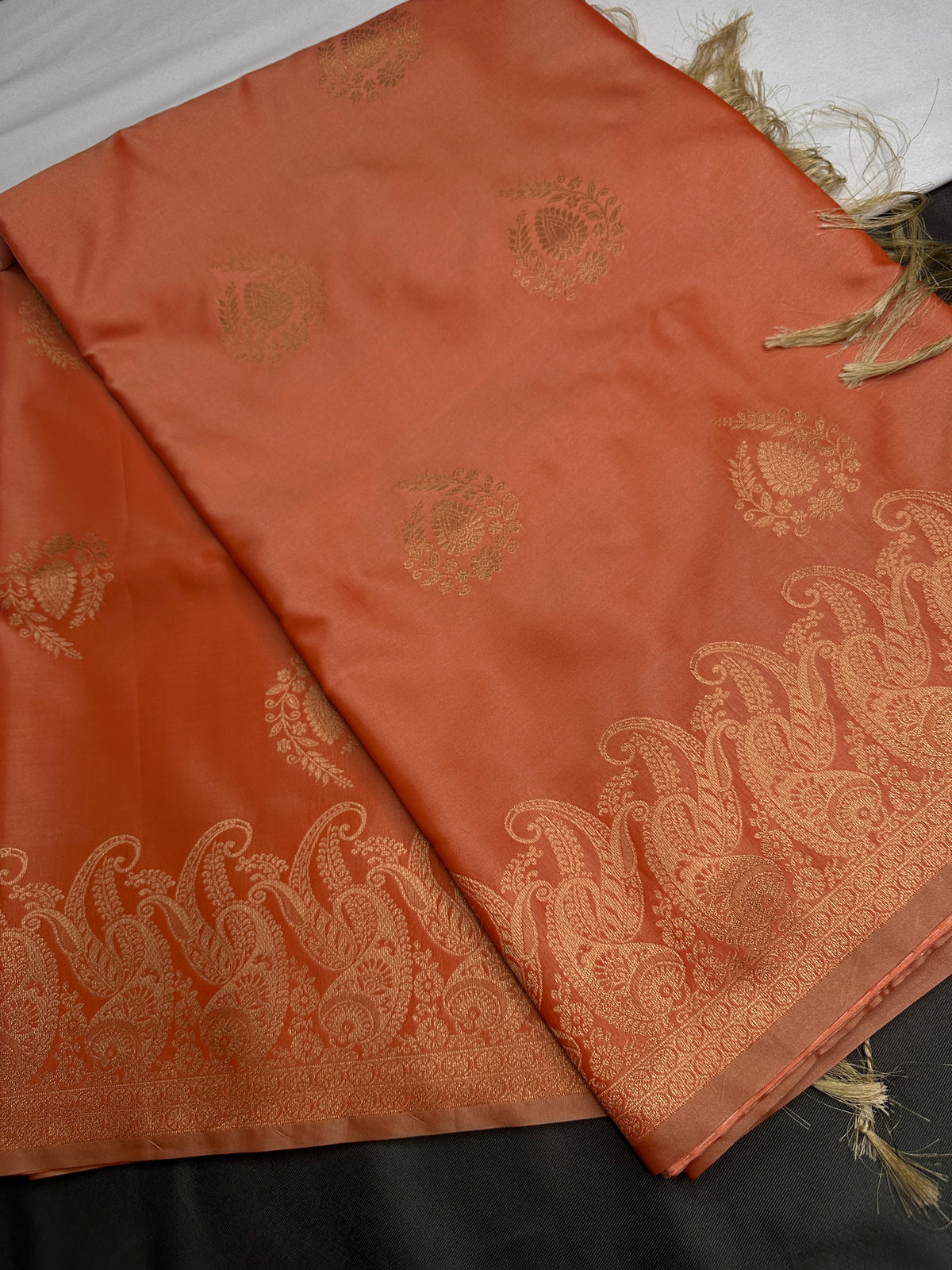 Peach Semi Kanchi Silk  Saree - 