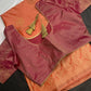 Peach Semi Kanchi Silk  Saree - 