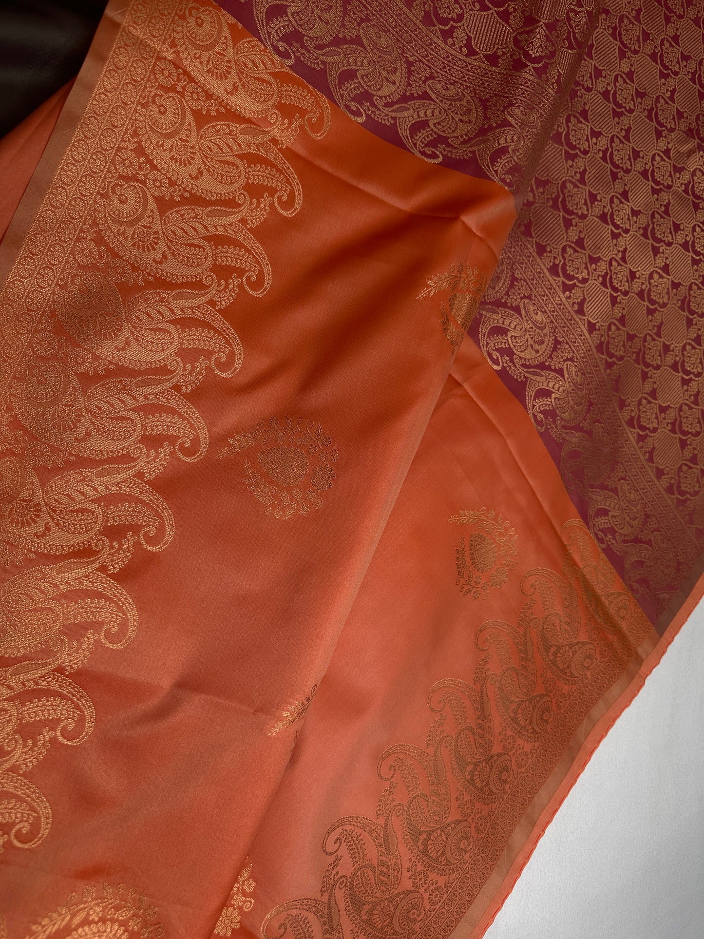 Peach Semi Kanchi Silk  Saree - 