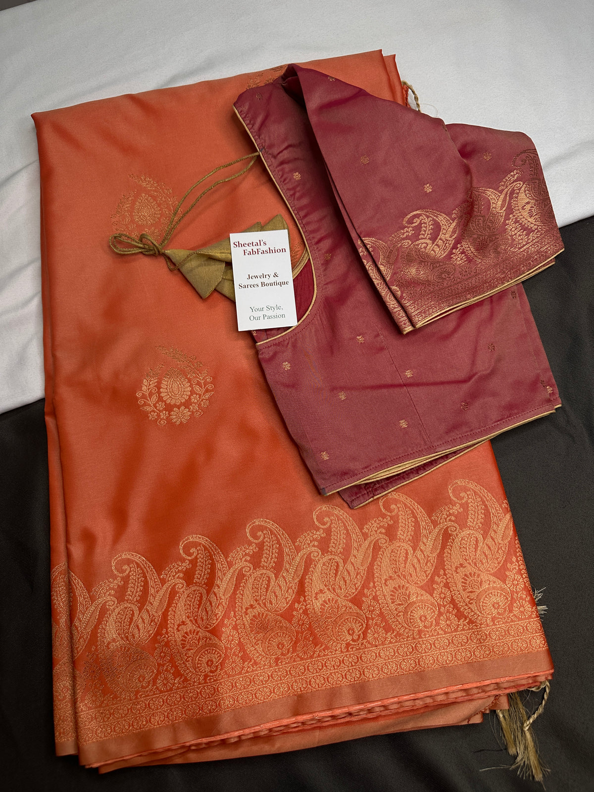 Peach Semi Kanchi Silk  Saree - 