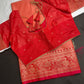 Peach Pink Semi Kanchi Silk  Saree - 