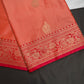 Peach Pink Semi Kanchi Silk  Saree - 