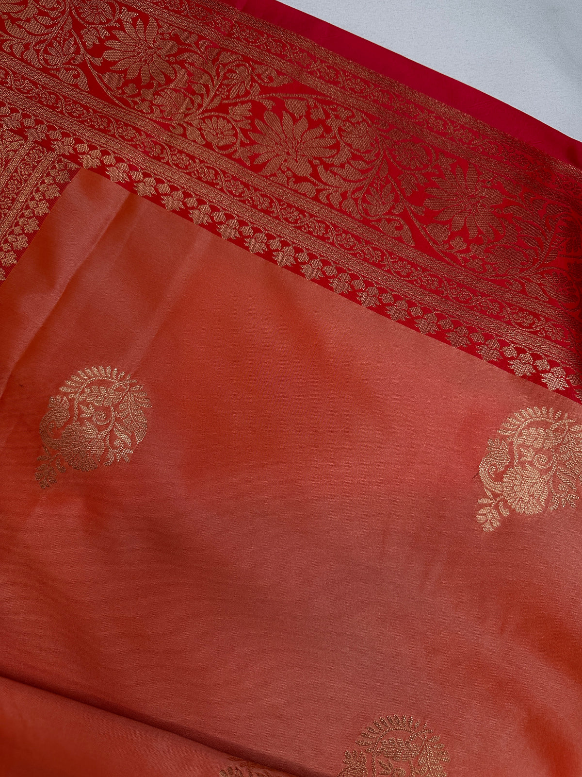 Peach Pink Semi Kanchi Silk  Saree - 