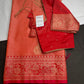 Peach Pink Semi Kanchi Silk  Saree - 