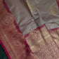 Light Mauve Pink Semi Kanchi Silk  Saree - 