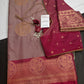 Light Mauve Pink Semi Kanchi Silk  Saree - 