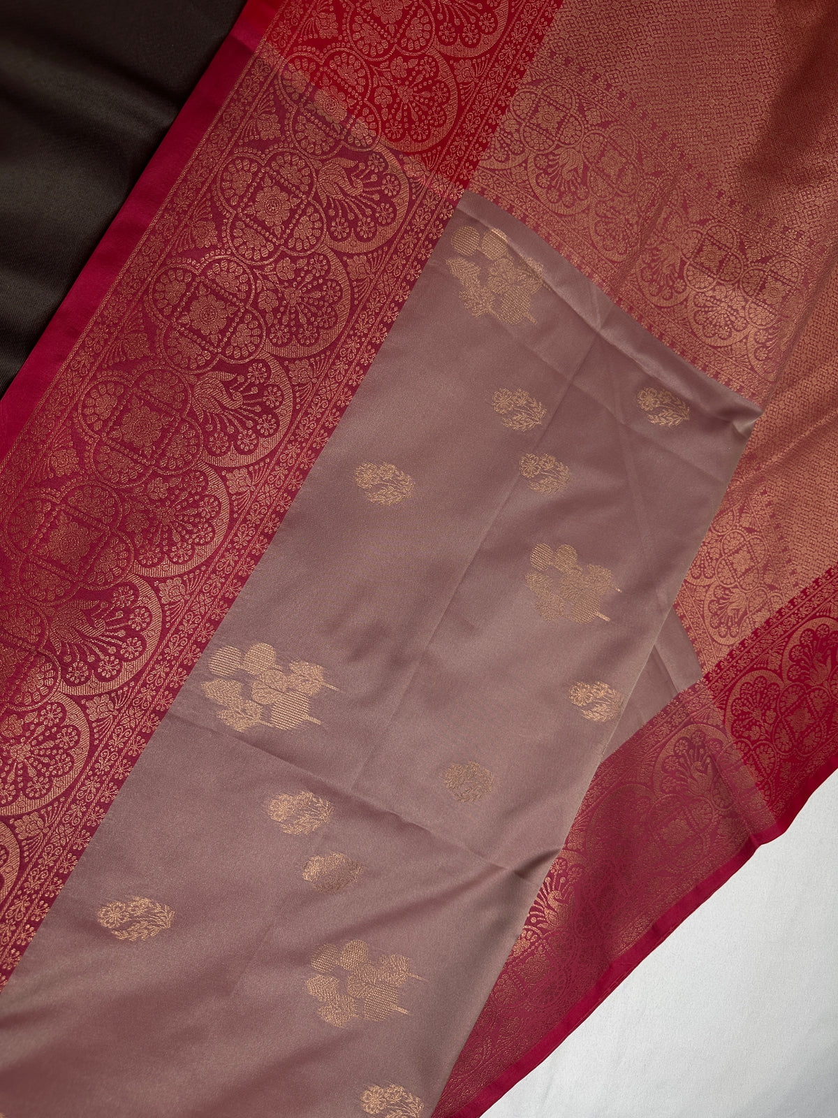 Light Mauve Pink Semi Kanchi Silk  Saree - 