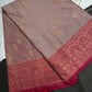 Light Mauve Pink Semi Kanchi Silk  Saree - 
