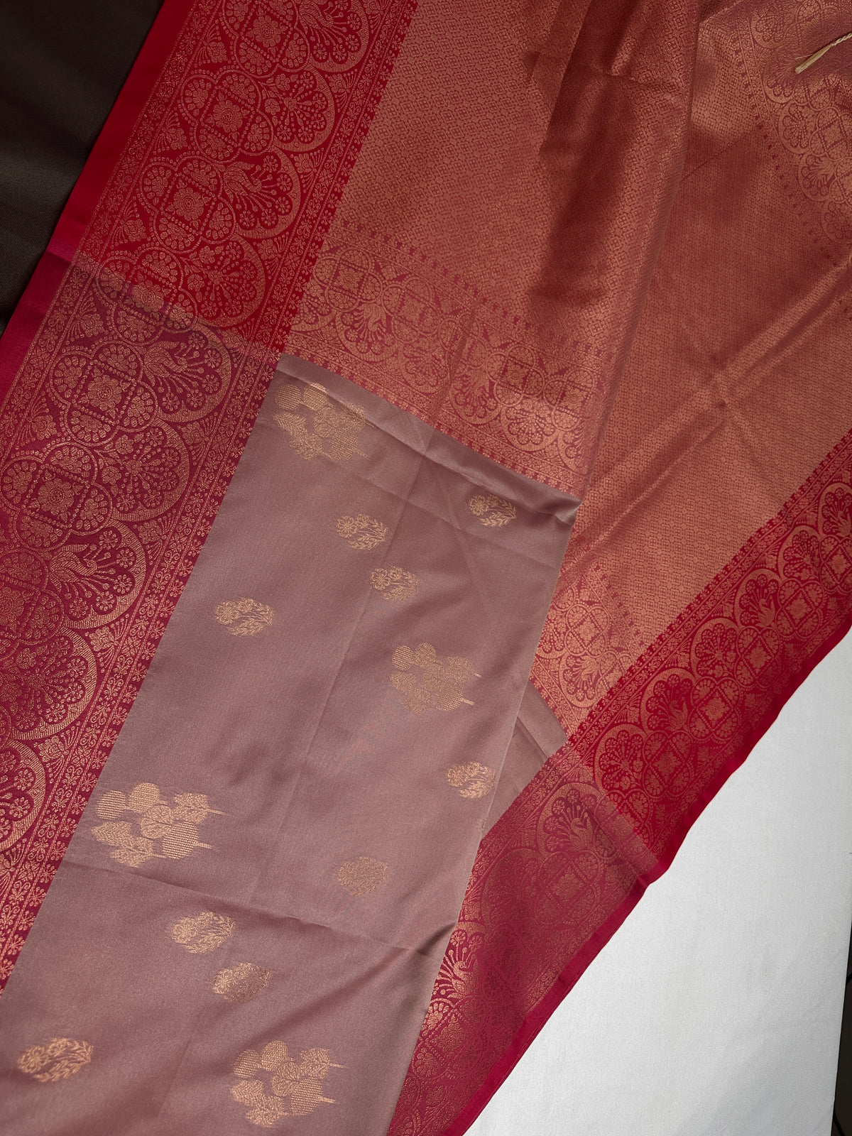 Light Mauve Pink Semi Kanchi Silk  Saree - 