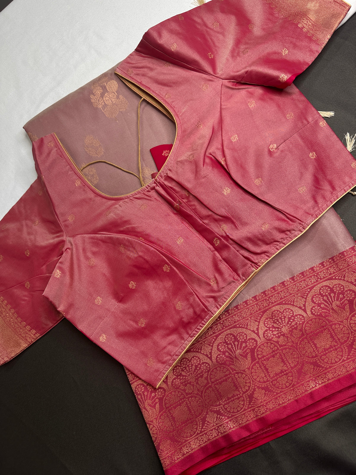 Light Mauve Pink Semi Kanchi Silk  Saree - 