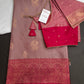 Light Mauve Pink Semi Kanchi Silk  Saree - 