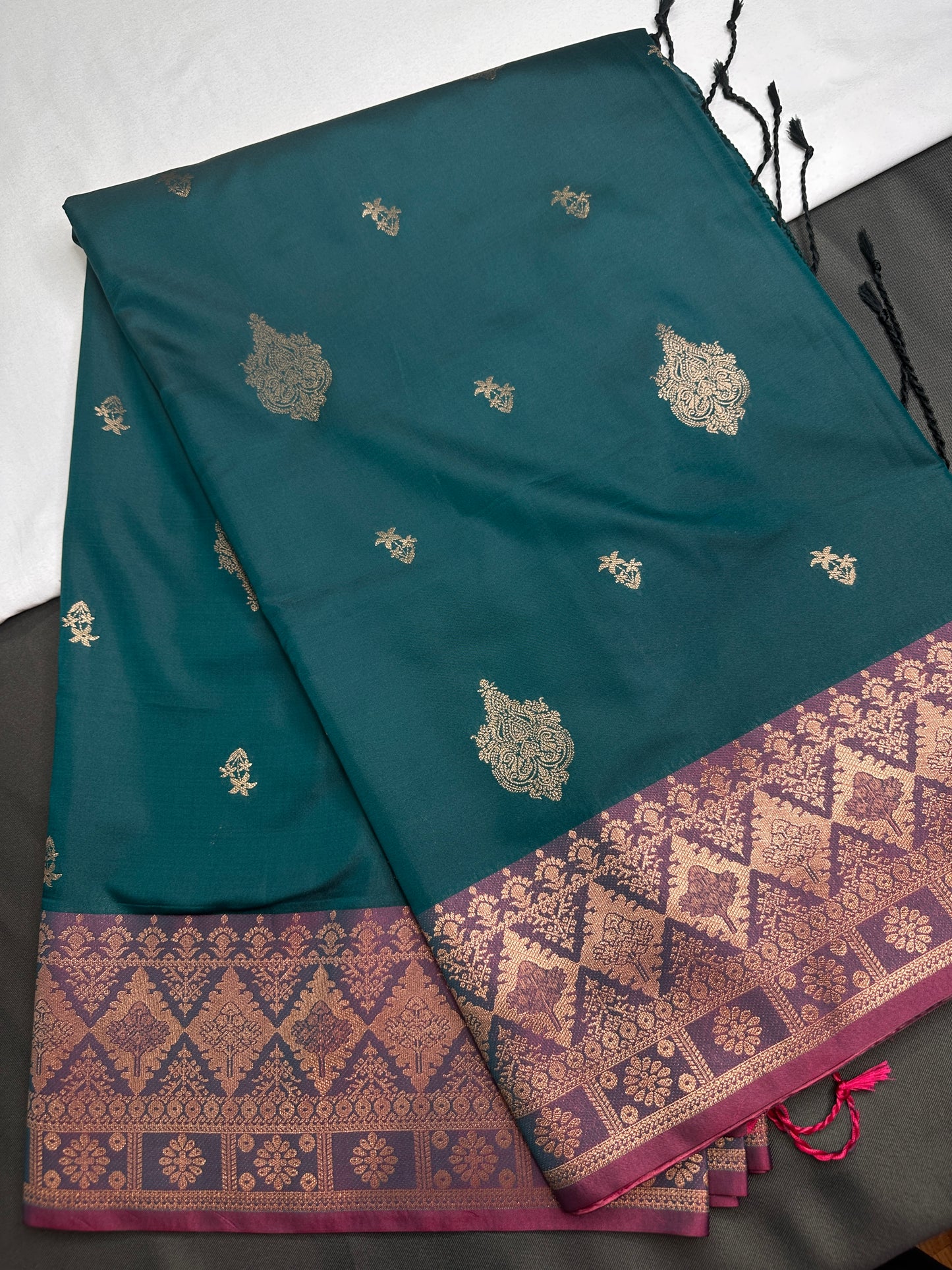 Green Semi Kanchi Silk  Saree - 