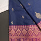 Blue Pink Semi Kanchi Silk  Saree - 