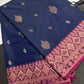 Blue Pink Semi Kanchi Silk  Saree - 