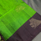 Green Pure Soft Silk  Handloom Saree - 