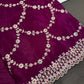 Purple Crepe Designer Saree - 