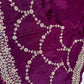 Purple Crepe Designer Saree - 