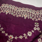 Purple Crepe Designer Saree - 