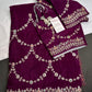 Purple Crepe Designer Saree - 