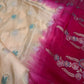 Peach Crepe Designer Banarsi Saree - 