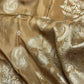 Gold Brown Crepe Designer Banarsi Saree - 