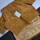 Gold Brown Crepe Designer Banarsi Saree - 