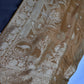 Gold Brown Crepe Designer Banarsi Saree - 
