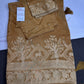 Gold Brown Crepe Designer Banarsi Saree - 