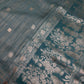 Teal Crepe Tissue Banarsi Saree - 