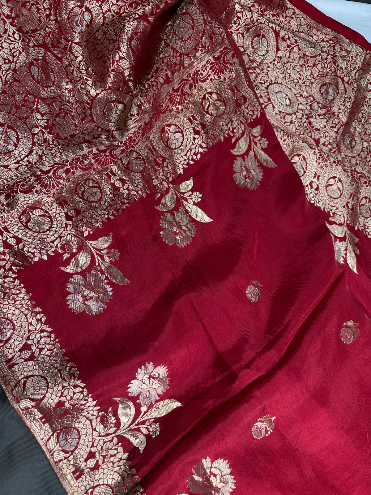 Red Banarsi Saree - 