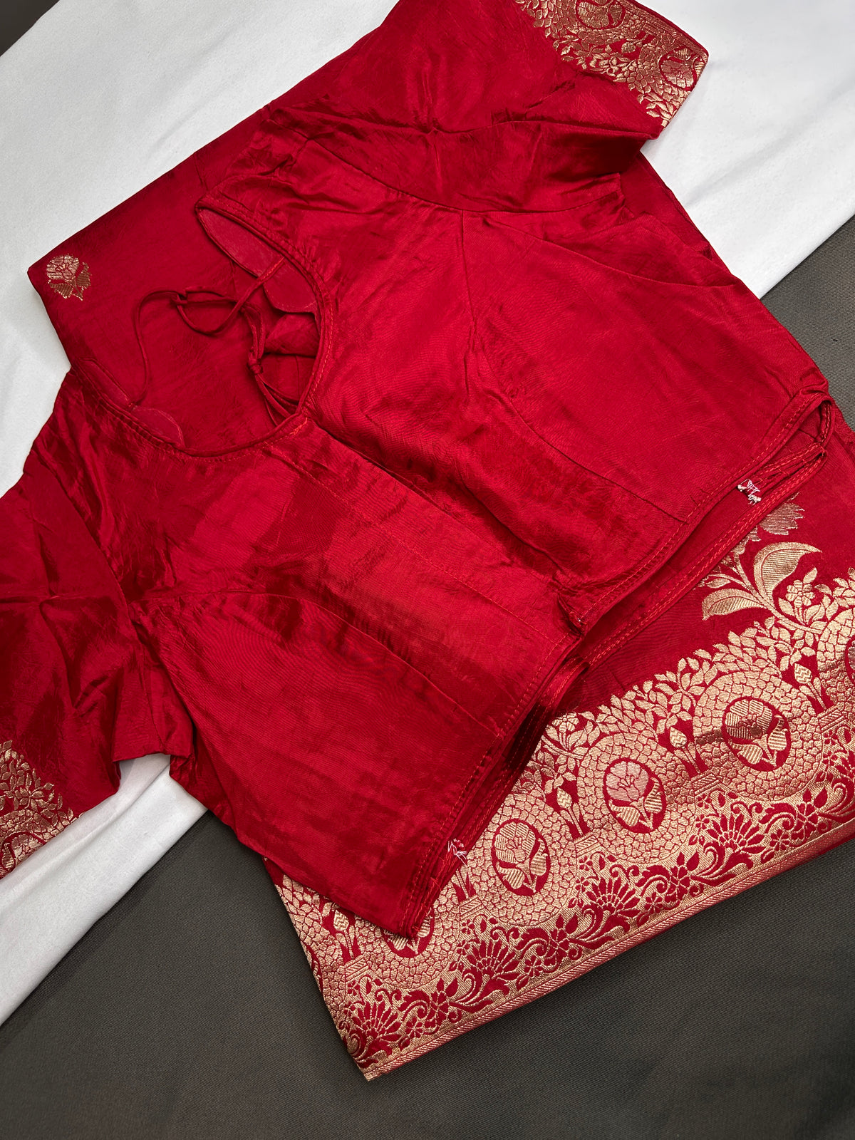 Red Banarsi Saree - 